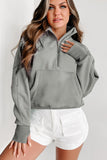 Elmwood Fleece Lined Zip Up Stand Collar Thumbhole Sleeve Sweatshirt