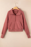 Elmwood Fleece Lined Zip Up Stand Collar Thumbhole Sleeve Sweatshirt