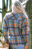 Red Plaid Print Loose Vintage Shirt