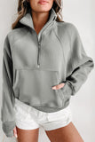 Elmwood Fleece Lined Zip Up Stand Collar Thumbhole Sleeve Sweatshirt