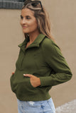 Elmwood Fleece Lined Zip Up Stand Collar Thumbhole Sleeve Sweatshirt