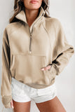 Elmwood Fleece Lined Zip Up Stand Collar Thumbhole Sleeve Sweatshirt