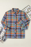 Red Plaid Print Loose Vintage Shirt